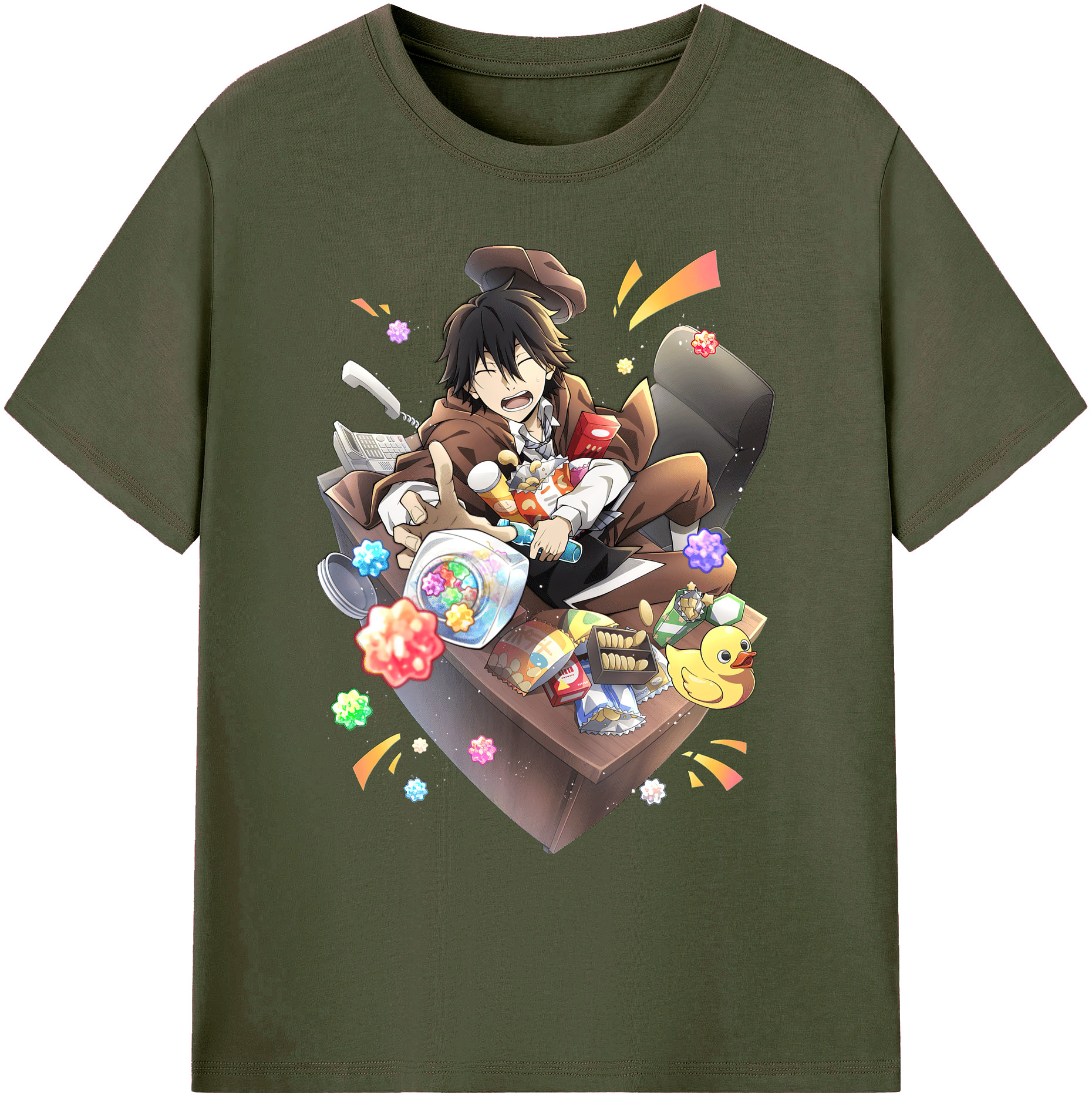 （画像用） 文豪ストレイドッグス Bungo Stray Dogs 綿100％ メンズ半袖Tシャツ｜肌触りやわらか＆通気性